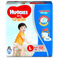 Bỉm tã quần Huggies Dry Pants gói cực đại size L 68 miếng (9-14kg)