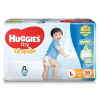 Bỉm tã quần Huggies Dry size L 38 miếng (9-14kg)