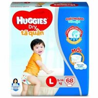 Bỉm tã quần Huggies Dry size L 68+6 miếng (9-14kg)