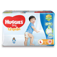 Bỉm tã quần Huggies Dry size L 38 miếng (9-14kg) (Sản phẩm sẽ được giao với bao bì ngẫu nhiên)