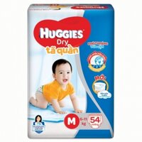Bỉm – Tã quần Huggies Dry size M – 54 miếng (Cho bé 6 – 11kg)