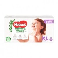 Bỉm - Tã quần Huggies Nature siêu cao cấp size XL 38 miếng (cho bé 12-18kg)