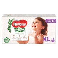 Bỉm – Tã quần Huggies Nature siêu cao cấp size XL 38 miếng (cho bé 12-18kg)