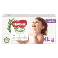 Bỉm - Tã quần Huggies Platinum Naturemade size XL 38 miếng (Cho bé 12 - 18kg)