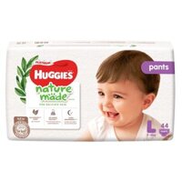 Bỉm tã quần Huggies Platinum Nature Made L size 44 miếng (9-14kg) (giao bao bì ngẫu nhiên)