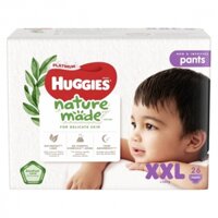 Bỉm - Tã quần Huggies Platinum Naturemade size XXL 26 miếng (Cho bé > 15kg)