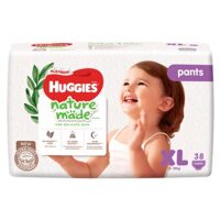 Bỉm tã quần Huggies Platinum Nature Made size XL 38 miếng (12-18kg)