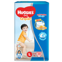 Bỉm - Tã quần Huggies size L - 38 miếng (Cho bé 9 - 14kg)