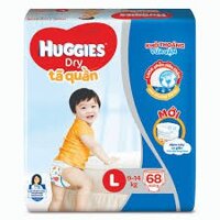 Bỉm - Tã quần Huggies size L - 68 miếng (cho bé 9 - 14 kg)