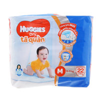 Bỉm - Tã quần Huggies size M - 22 miếng (Cho bé 6 - 11kg)