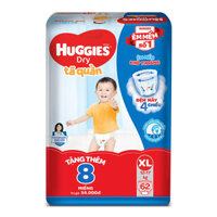 Bỉm - Tã quần Huggies size XL - 62 miếng tặng 8 miếng (Cho bé 12 - 17kg)