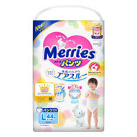 Bỉm tã quần Merries size L 44 miếng (9-14kg)