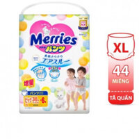 Bỉm - Tã quần Merries size XL 44 nội địa thêm miếng (Cho bé 12 - 22kg)