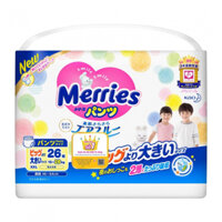 Bỉm Tã Quần Merries Size XXL 26 Miếng (15-28kg)