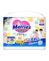 Bỉm tã quần Merries size XXL 26 miếng (15-28kg)