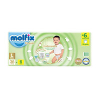 bỉm tã quần molfix size L36+6 dành cho trẻ từ 9-14kg