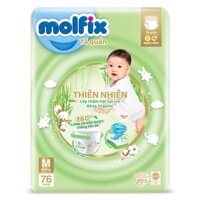 Bỉm - Tã quần Molfix thiên nhiên size M 76 miếng (6-11kg) - (giao bao bì ngẫu nhiên)