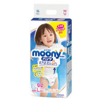 Bỉm tã quần Moony bé gái size L 44 miếng (9-14kg)