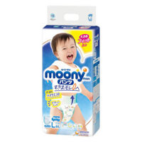 Bỉm tã quần Moony bé trai size L 44 miếng (9-14kg)