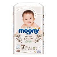 BỈM-TẢ QUẦN MOONY NATURAL SIZE M 46 miếng