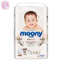 Bỉm tã quần Moony Natural size M 46 miếng (5-10kg)