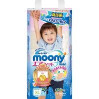 Bỉm-Tã quần Moony size XL-38 miếng cho bé trai (Cho bé 12-17kg). Mua 2 bịch tặng 1 Chim cánh cụt Winfun 350K biết hát