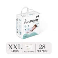 Bỉm tã quần ngày đêm Applecrumby Purebasics Diapers Pull Ups size XXL – 26+2 miếng (trên 18kg)