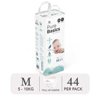Bỉm tã quần ngày đêm Applecrumby Purebasics Diapers Pull Ups size M – 42+2 miếng (5-10kg)
