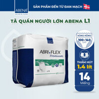 Bỉm tã quần người lớn thấm hút 1.4 lít nhập khẩu từ Đan Mạch - Abena Abri Flex Premium L1 (14 miếng ) - Tã cho người già mẹ bầu trước/sau sinh