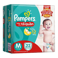 Bỉm - Tã quần Pampers Econ size M 22 miếng (Bé 7-12kg)