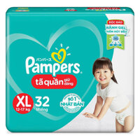 Bỉm - Tã quần Pampers tiết kiệm size XL 32 miếng (Bé 12-17kg)