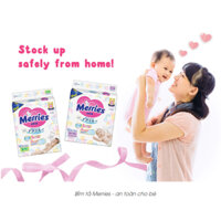 Bỉm - Tã Quần/ Tã Dán Merries Nhập Khẩu Chính Hãng, Bỉm Merries cộng miếng Size NB/S/M/L/XL/XXL - BIMSUANHATBAN
