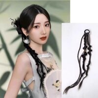 Bím Tóc Giả Với Hai Bím Tóc Xoắn, Bím Tóc Giả Đuôi Ngựa, Bím Tóc Trung Quốc Mới, Kiểu Tóc Cô Dâu, Chụp Ảnh Sàn Diễn