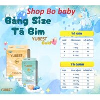 Bỉm Yubest Gold / Angel mẫu mới / Zummy Pooh dán S62, M60, L52, XL46, XXL44, XXXL42