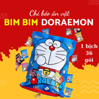 Bimbim Doraemon khổng lồ - bịch to 36 gói nhỏ - snack nhiều vị | Chi béo ăn vặt