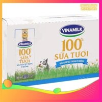 [Bimsuamedau]- Thùng 48 hộp 180ml sữa tươi ít đường Vinamilk 100% Sữa Tươi