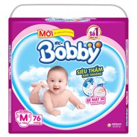 Bỉm/tả dán Bobby siêu mỏng M76/L68/XL62/XX56