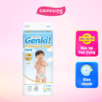 Bỉm/Tã dán Nhật Bản cao cấp Genki size L 54 miếng