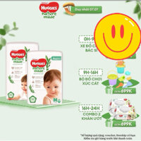 Bỉm/Tã dán/quần cho bé Huggies Nature Made thiết kế siêu mỏng size NB60/S82/M64/L54/XL44/XXL26