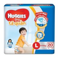 Bỉm/tã quần  huggies L 20