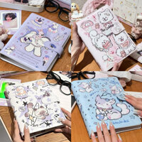 BINDER A5 BÌA DA PU 6 CÒNG PRETTY NÚT CÀI NAM CHÂM - SỔ CÒNG BÌA DA DỄ THƯƠNG