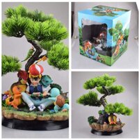 BINGFENG Pokemon Anime Figures Ash Ketchum Charizard Model Statue Collectible PVC Toys Anime Character Model Anime Fans' Favorite Gift 30CM