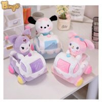 [Bingo] Đồ chơi sang trọng trên ô tô hoạt hình dễ thương 20cm Kuromi Cinnamon Dog Mini Car Girl Món quà yêu thích (0599)