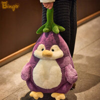 [Bingo] Đồ chơi sang trọng Penguin. Búp bê cà tím mềm dễ thương, Búp bê gối sáng tạo quá khổ, Quà tặng sinh nhật yêu thích của bé gái (0579)