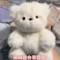 [Bingo] Đồ chơi sang trọng, Gấu trắng DIY, Có thể ghi âm [28cm] Mềm mại dễ thương, Gói chất liệu, Quà tặng sinh nhật tự làm (0428)