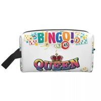 Bingo Queen Kawaii Túi Đựng Mỹ Phẩm Dung Tích Lớn Giấy Trò Chơi Trang Điểm Chất Liệu Oxford Đóng Dây Kéo Unisex In Hình Động Vật Thường Ngày Tote