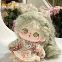 【Bingo】Búp bê cotton 20 cm có bộ xương, búp bê hóa trang dễ thương [quà tặng ngẫu nhiên 1 váy treo + kẹp tóc] đồ chơi nhồi bông, búp bê có tóc, món quà yêu thích của các bé gái (0270-11)