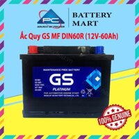 Bình Ắc Quy 12V-60Ah, Ắc Quy Ô Tô GS MF DIN60LRLBN - GS MF DIN60R