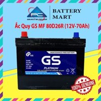 Bình Ắc Quy 12V-70Ah, Ắc Quy Ô Tô GS MF  80D26LR - GS MF 80D26R