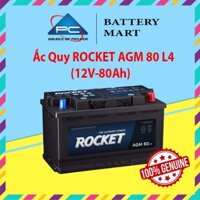 Bình Ắc Quy 12V-80Ah, Ắc Quy ROCKET AGM 80 L4